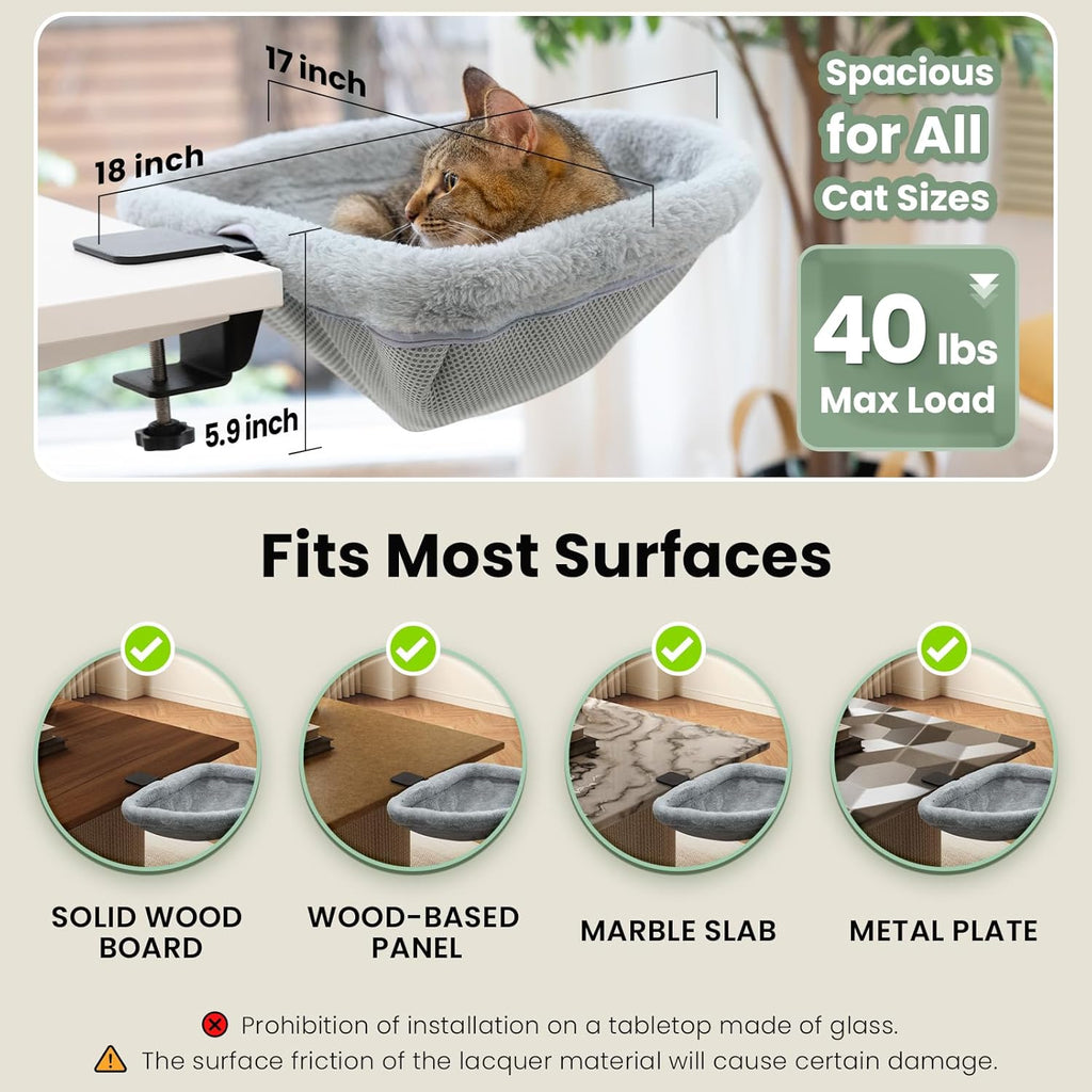Cat Desk Bed - One-Click Folding