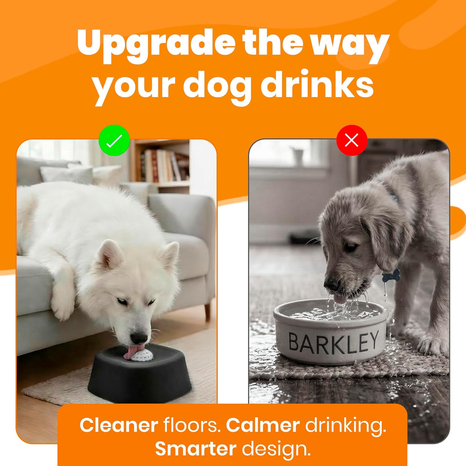 Dog Bowl No-Spill Slow Feeder