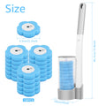 Disposable Toilet Bowl Cleaning Brush,Toilet Bowl Wand and Holder with 24 Refills,Toilet Bowl Wand Kit Wall-mounted Suitable for Bathrooms